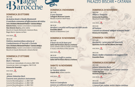 Programma completo "Magie Barocche"